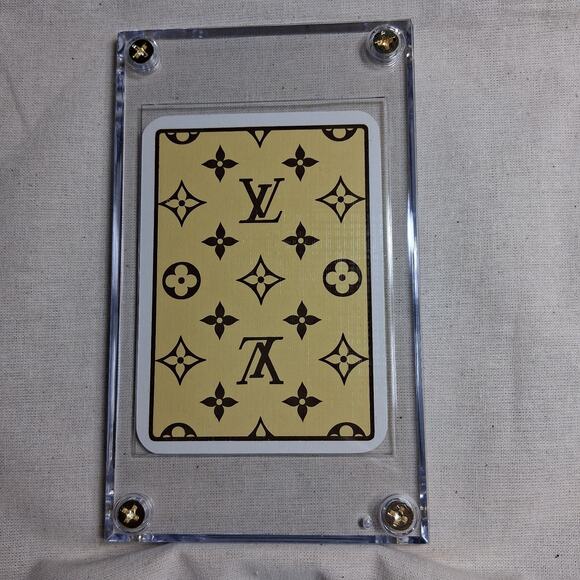 Louis Vuitton Monogram Authentic Brown LV Playing card in case 6 of spades ♠️ - Picture 1 of 2